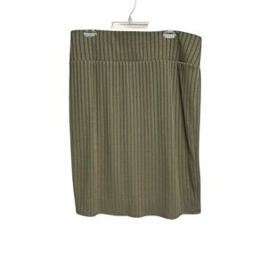 Apt 9 size XL Olive Ribbed Skirt wide waistband fully lined